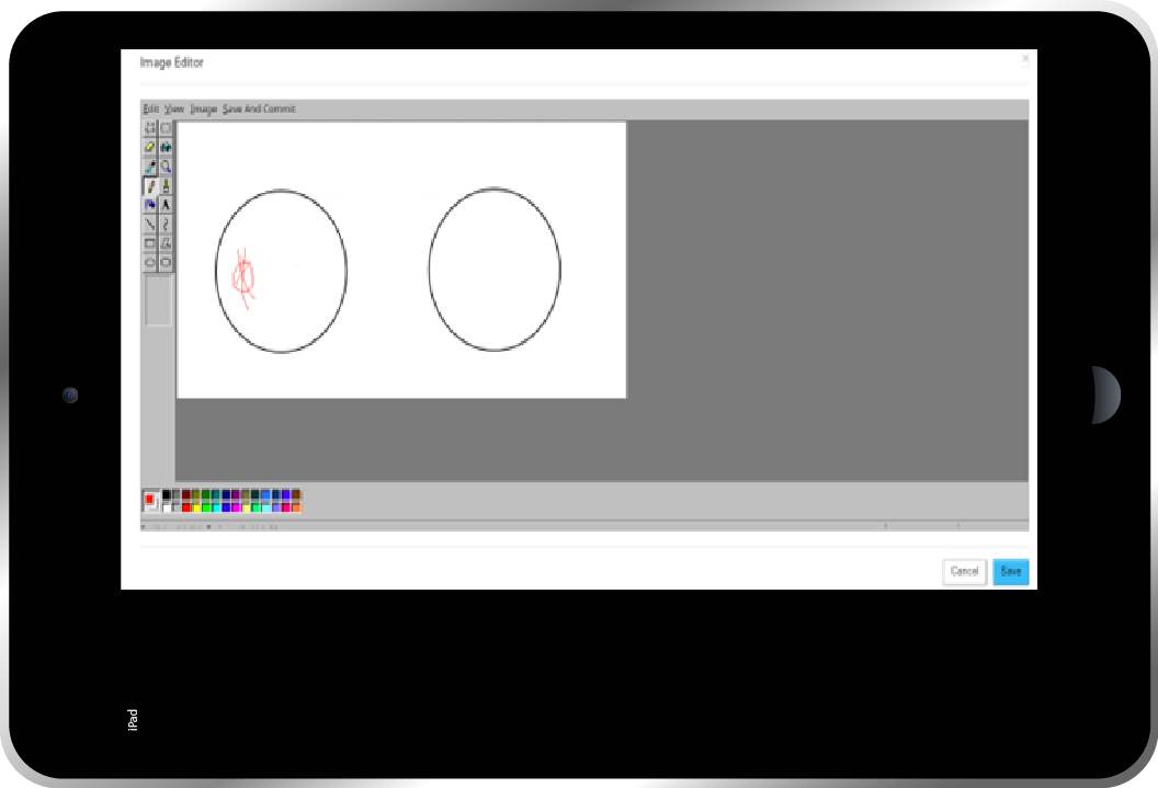 MarkUp images with
built in image editor
